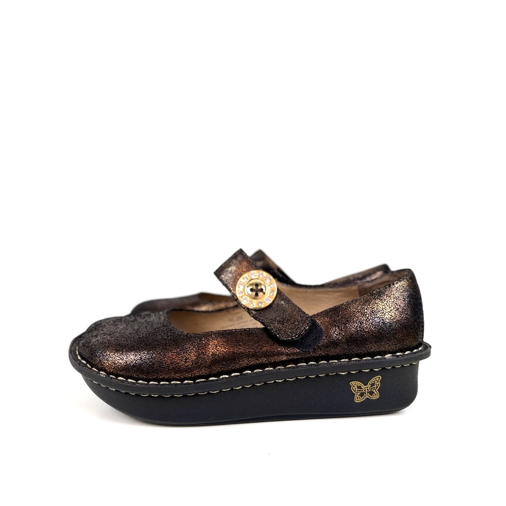 Alegria Shoe Paloma Mary Jane Metallic Bronze 8-8.5 EUR 38 Comfort Work